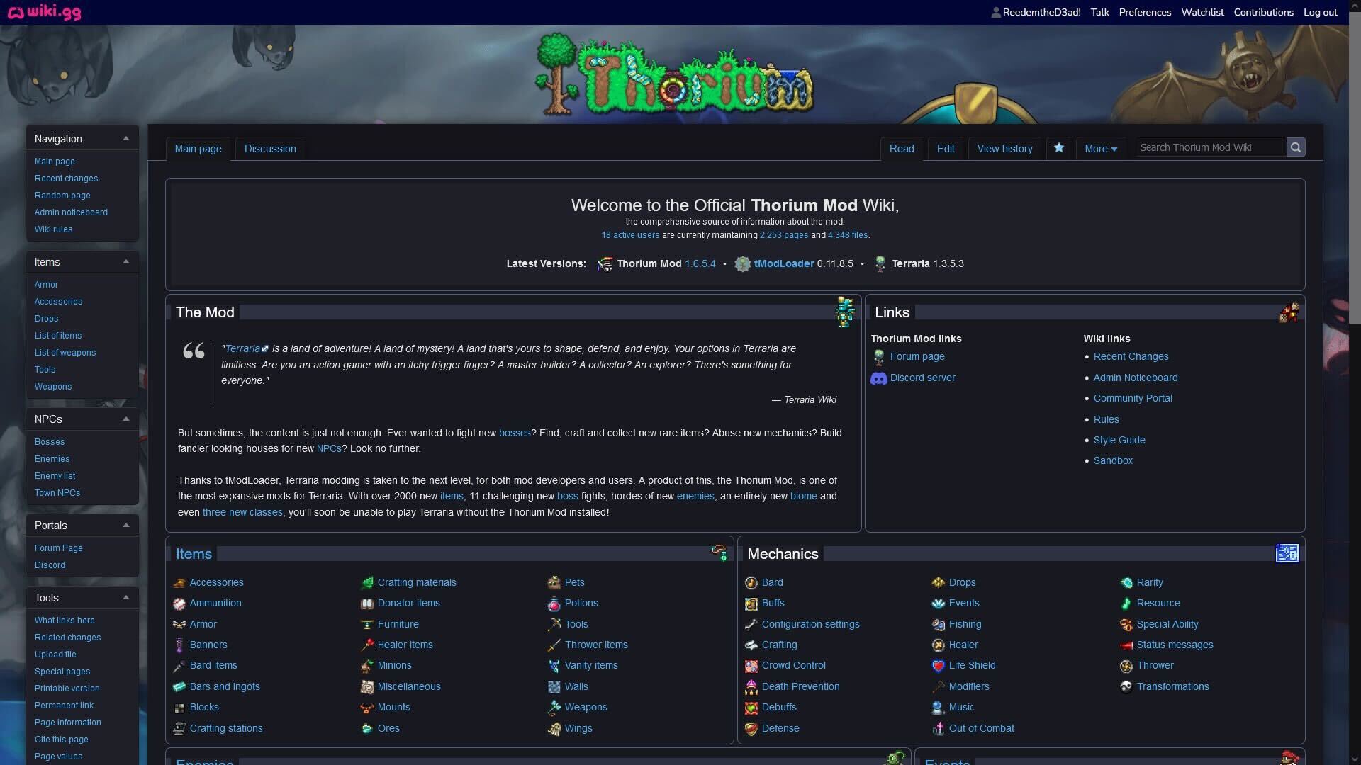 Terraria🌳 on "The NEW Thorium and Calamity mod wikis are live! https://t.co/MyDwbrNGdI https://t.co/iyH2OIgJLX" X