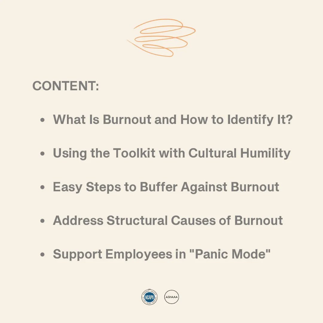 NCAPAtweets's tweet photo. We're excited to share this Advocate Burnout Toolkit from A Safe Haven for Asians and Asian Americans (ASHAAA). This toolkit is a resource for how advocacy organizations and staff can support one another.

Download the toolkit: https://t.co/Gx8Ub7UwT5
https://t.co/Rw7c4zGIuE https://t.co/A9rIfnClVr