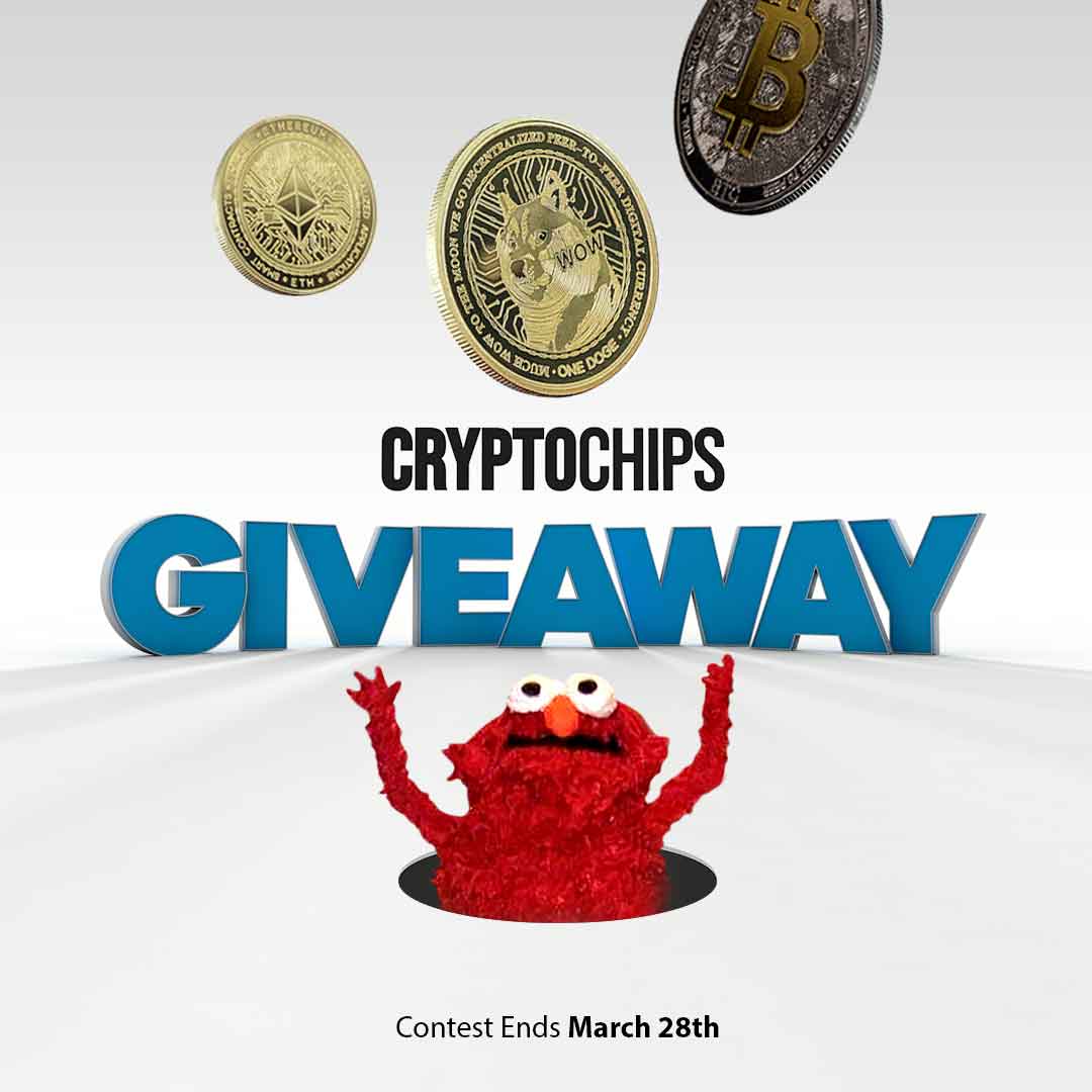 Cryptochipsio's tweet photo. 🚀🎁GIVEAWAY TIME!🚀🎁

Two random winners will be shipped 3 Cryptochips of their choosing! (Winners will also receive our newly launched Moon Money!)

✅Follow 
✅Like &amp; Retweet
✅Comment Which Coin Is Going To The Moon!

Winners Will Be Randomly Chosen On March 28th.⏰ https://t.co/0DABr9o0Pj