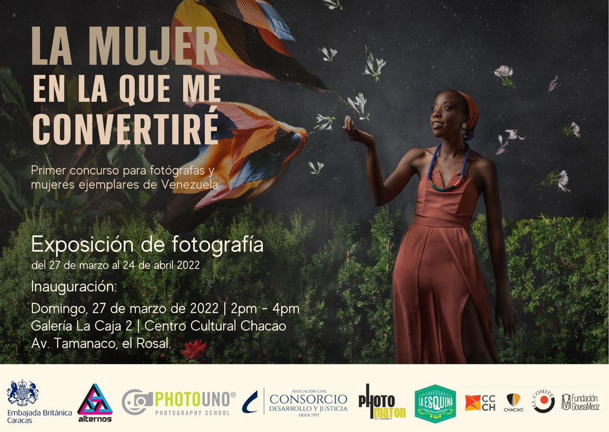 En el marco del #MesDeHistoriaDeLaMujer, los invitamos este domingo #27Marzo a la inauguración de la exposición fotográfica “La Mujer en la que me Convertiré”. 👧 📸

📍 ⏱️ La inauguración será en la galería La Caja del <a href="/CculturalChacao/">Centro Cultural Chacao</a> a las 2:00 p.m.

#WHM