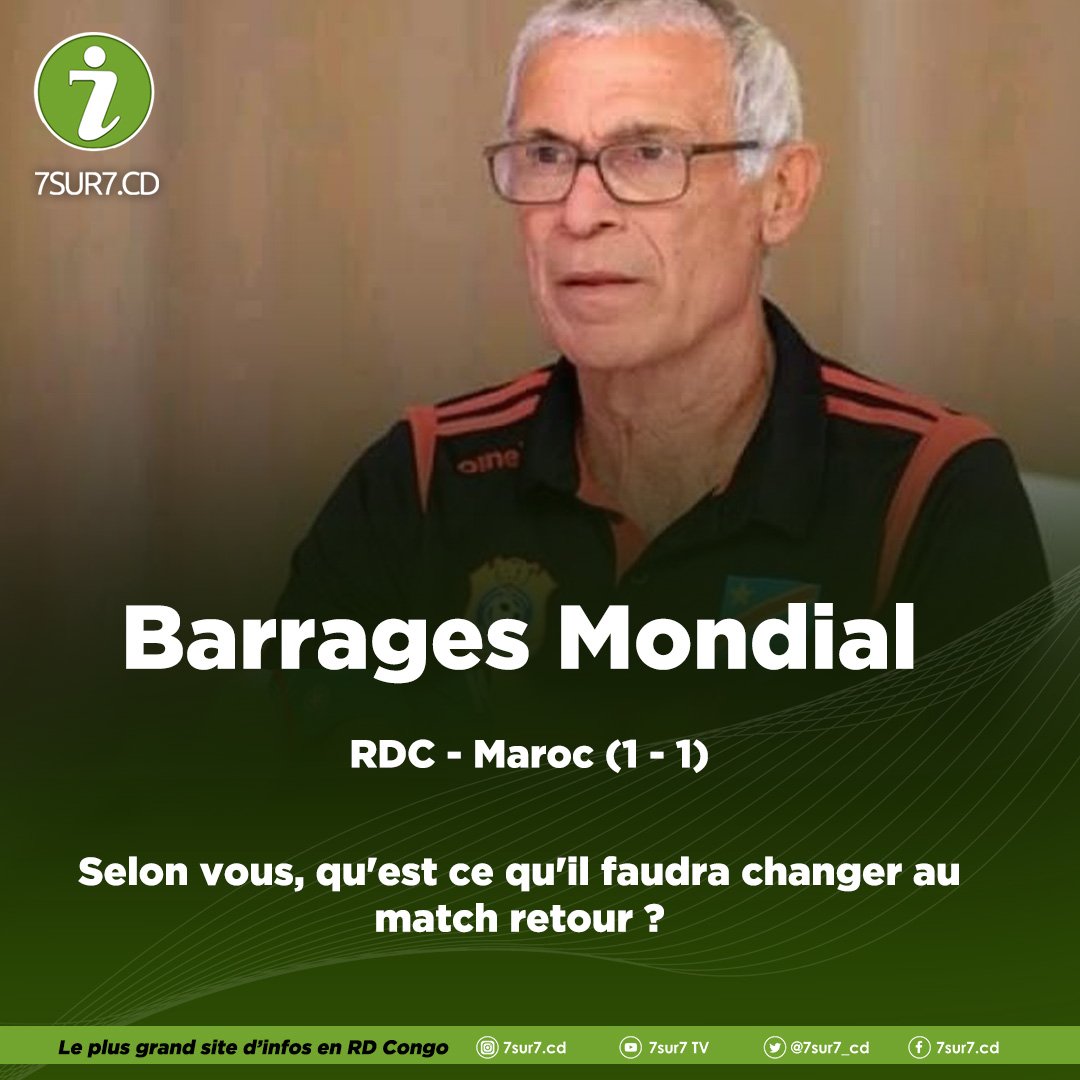 7sur7_cd's tweet photo. Que faudra-t-il changer pour le match retour ? https://t.co/zO4HLtlpfE