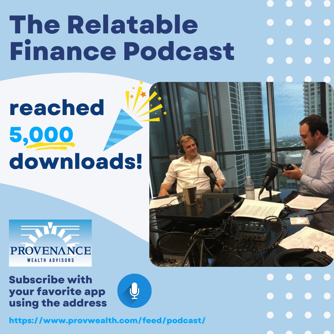 FinancePodcast's tweet photo. Are you subscribed to our Relatable Finance podcast? Co-hosts and financial advisors Joseph Karl and Shane Phillips have reached a huge milestone of 5,000 downloads! Check out the podcast here, you won't want to miss it. https://t.co/ptpXhZXtvz https://t.co/LcZZb5NUb5