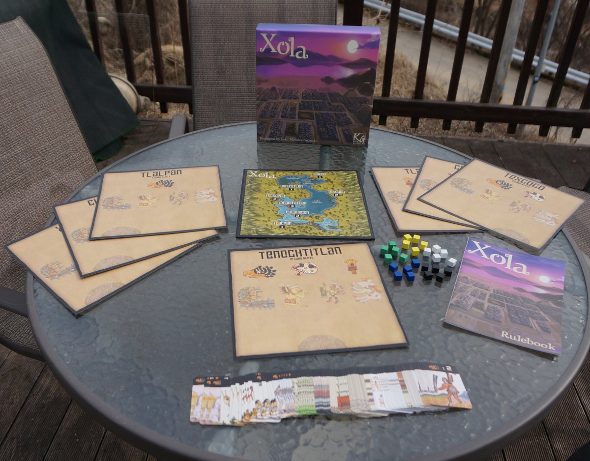 KursedGames's tweet photo. Our second game is finally here! This is Xola, a simple, yet competitive card game for 2 to 4 players.
Learn more in our website: https://t.co/ePL5gu0rks
Launching on Kickstarter 04/2022
#crowdfunding #indiedev #cardgame #boardgame #indiegame #gamenight #bgg #gamedesign #indie https://t.co/fEgCcb3i10