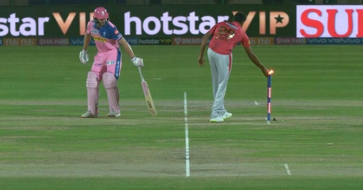 cricketkibatein's tweet photo. @AbdullahNeaz @rajasthanroyals @IamSanjuSamson If you cross the line u have to pay the price. not the first time ashwin anna did this. https://t.co/CBiDJutPnu