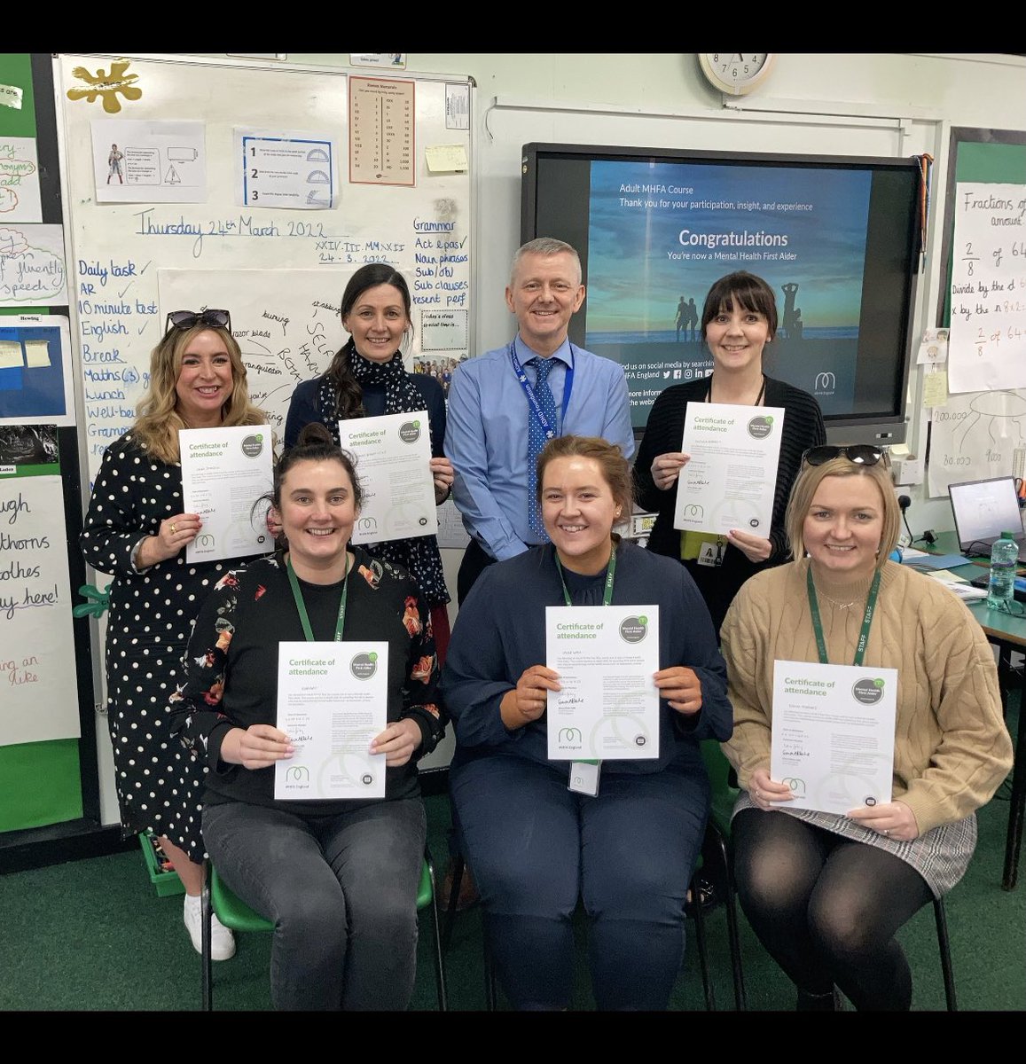 RSquirrellr's tweet photo. Such informative Mental health first aid  training from @ADHDFoundation for our middle leaders @LiscardPrimary. Thank you so much @cfoley50 https://t.co/U6YPfZOtHD