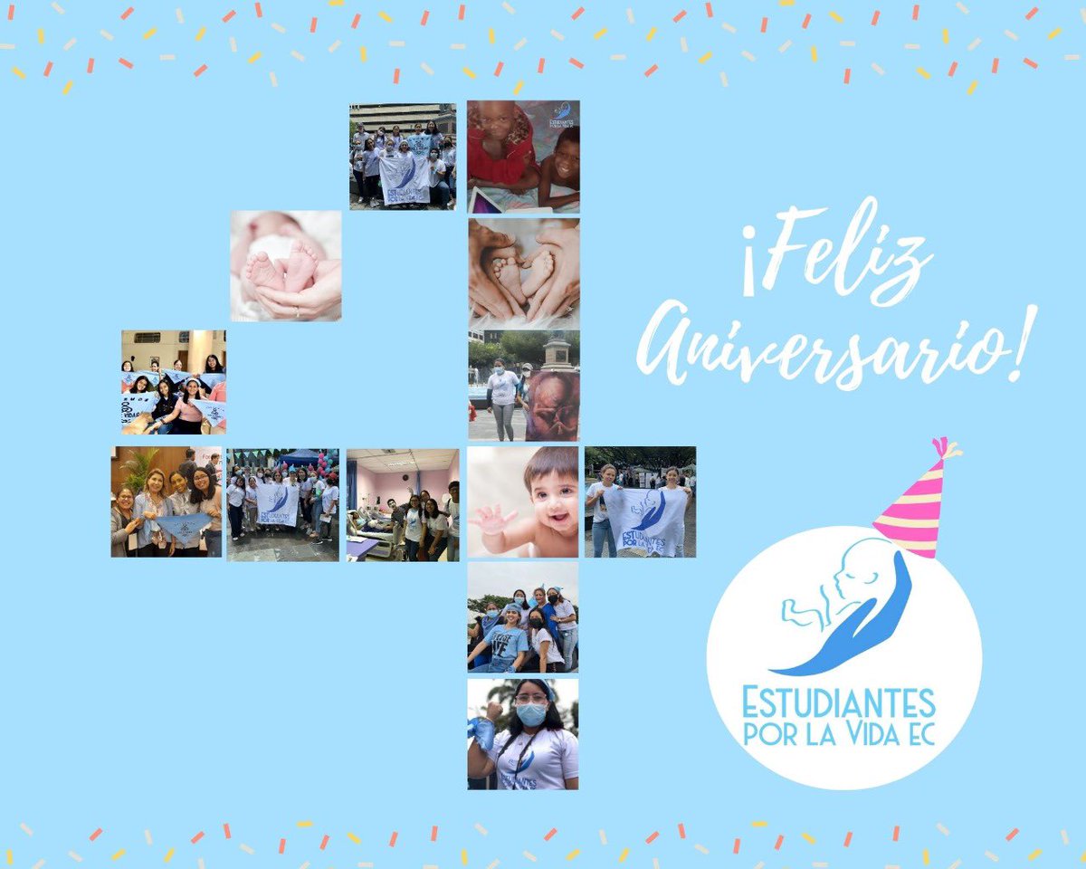 Feliz aniversario 🥳
Hoy celebramos con gran alegría nuestros 4 añitos de vida 💙esperando q sean muchos años más y q cada vez seamos más de aquella generación q no oculta su cabeza debajo de una piedra, mientras  el mundo y las vidas humanas son destruidas💙#celebración #provida