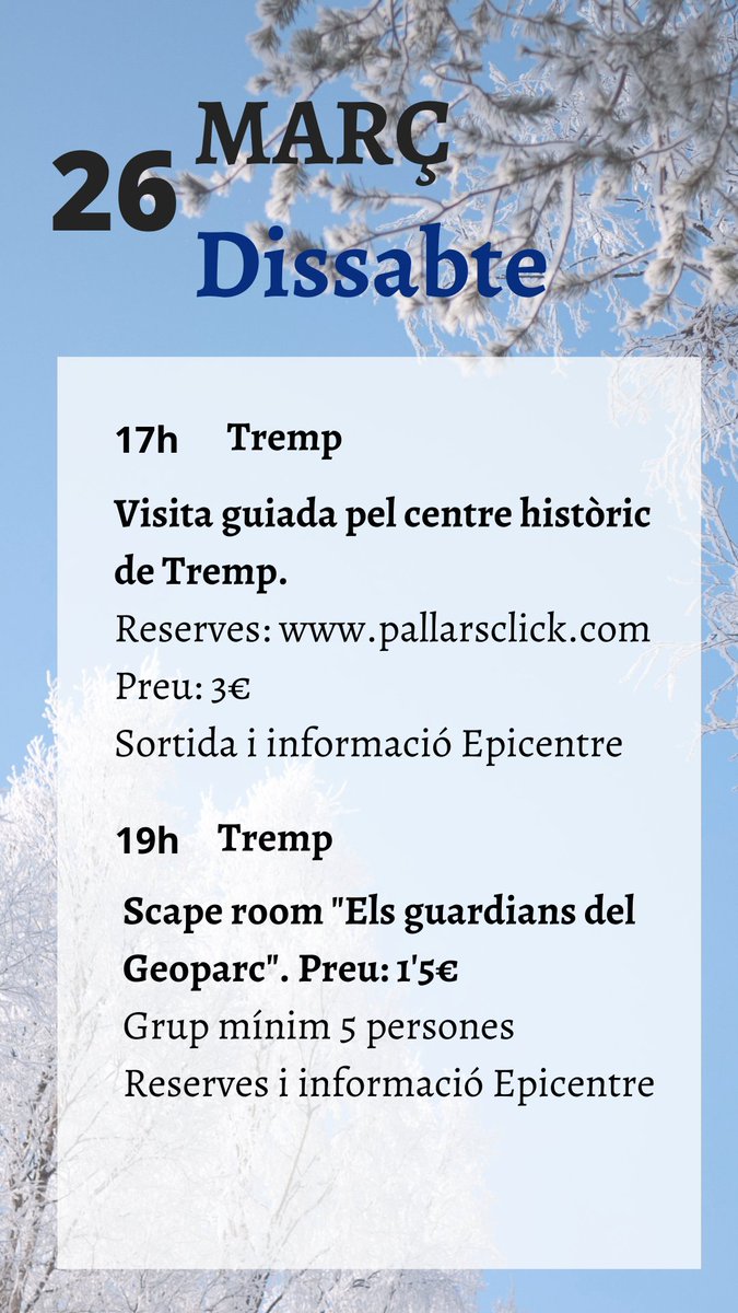 VisitJussa's tweet photo. A punt pel cap de setmana⁉️ Reviseu l'#agendadeljussà per no deixar-vos res per fer😉
#quefer #capdesetmana #pallarsjussà https://t.co/MJMmqcEVrk