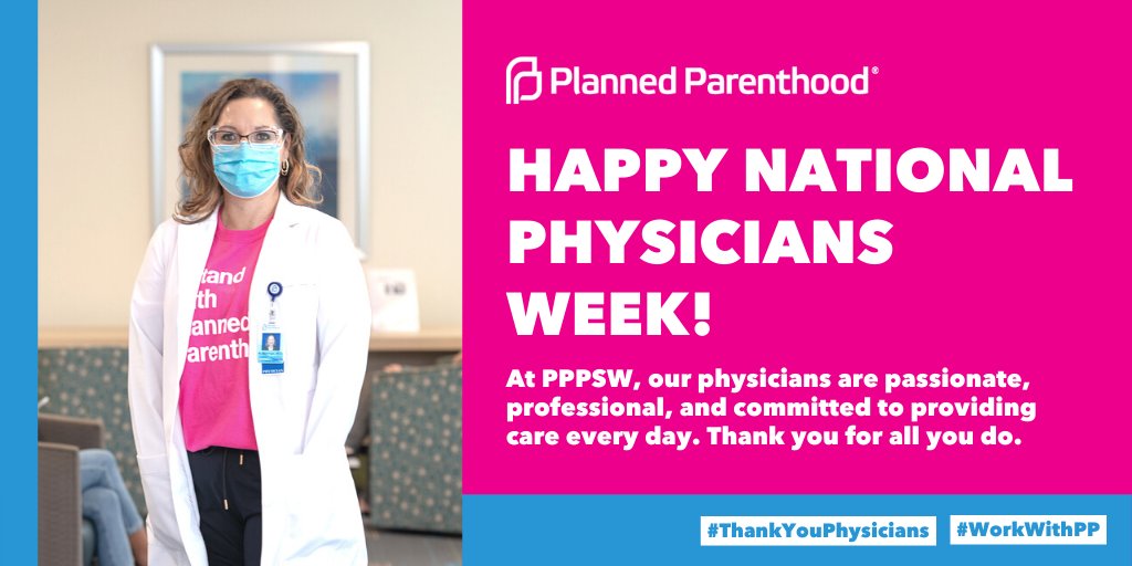 PPPSWCareers's tweet photo. A huge shoutout to all of the amazing physicians at our 17 PPPSW locations and at our sister affiliates throughout the country: thank you for all you do.
#ThankYouPhysicians #WorkWithPP https://t.co/ClljVKOTf4