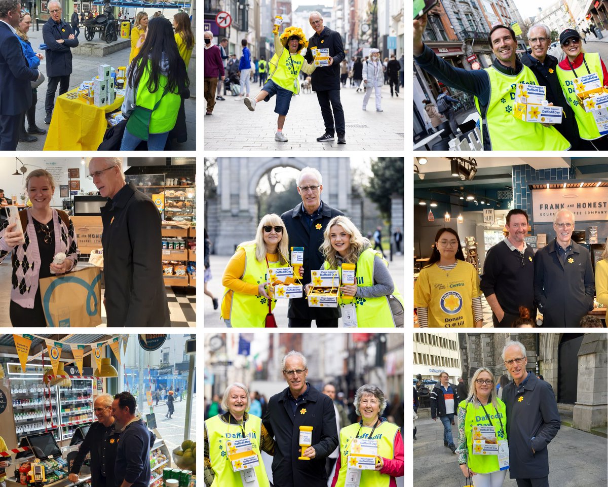 IrishCancerSoc's tweet photo. Mick McCarthy our ambassador out and about with the team this Daffodil Day💛#daffodilday22 https://t.co/cetXwhe2gb