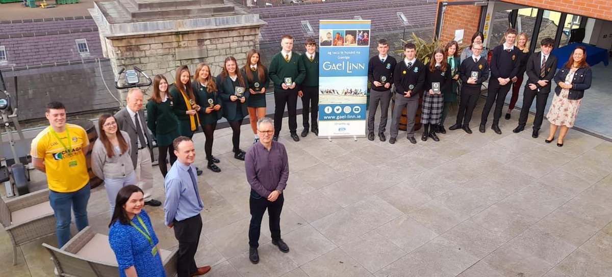 GaelLinn's tweet photo. Ócáid den chéad scoth againn do ABAIR urraithe @ForasnaGaeilge in @AMhacha inniu! 

Míle buíochas le Cáit Ní Choirbhín &amp; Seán Mac Labhraí as an mholtóireacht a dhéanamh agus foireann Aonach Mhacha as an lón galánta &amp; as an tseirbhís thar barr! https://t.co/a9HA1oGZNP