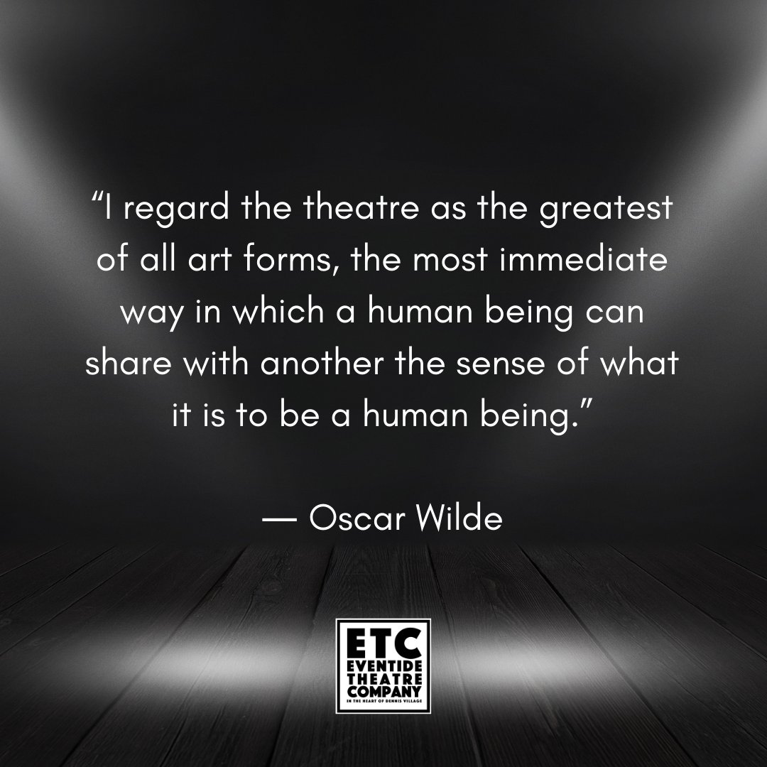 EventideArts's tweet photo. We couldn’t agree more.
#OscarWildeQuotes #CapeCodTheater https://t.co/RFoQGboiHD