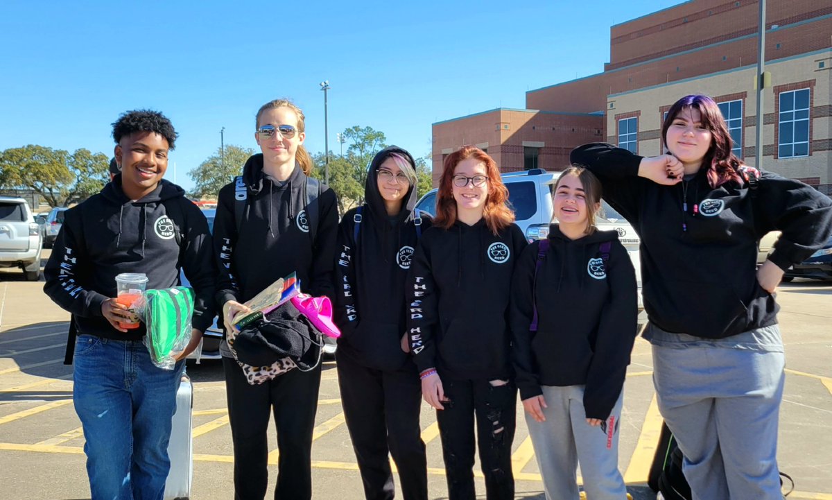 aprilng311's tweet photo. The @MRJHMavs Nerd Herd is on the way to state!!! GOOD LUCK NERDS 🤓 @IDODI
#macericks
#DestinationImagination 
#lonestarfinals https://t.co/doRrVlnEfP