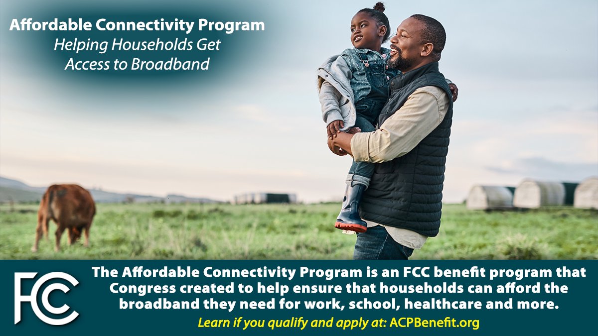 Advocations's tweet photo. You may qualify for discounted broadband services! 

The @FCC’s Affordable Connectivity Program provides eligible households with a discount on #broadband services.

Learn if you qualify for the program and how to apply at https://t.co/6SEqzzILc9 #BroadbandForAll #FCCGov https://t.co/P26KTxZ1oz