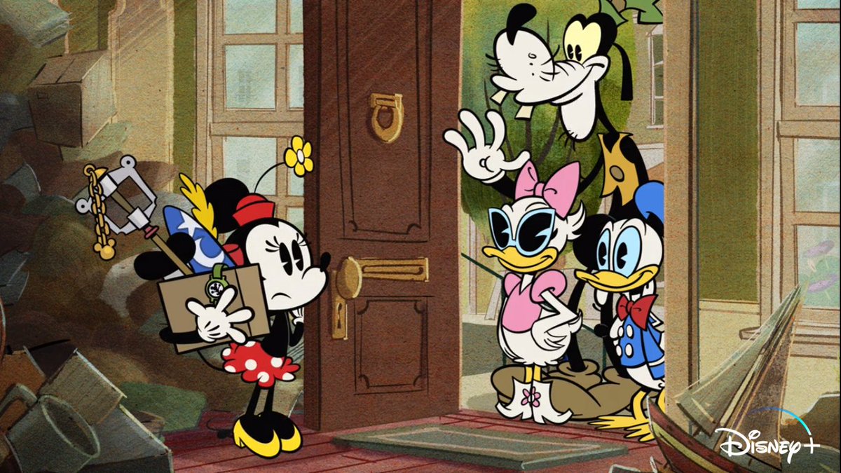 DTVANews's tweet photo. Bucky Bug, @WaltDisneyWorld's iconic churros, Mickey Mouse Splashdance and Kingdom Hearts Keyblade D make cameo apperances on #TheWonderfulSpringOfMickeyMouse
Now Streaming on @DisneyPlus.
#TheWonderfulWorldOfMickeyMouse https://t.co/rfHHaAVACQ