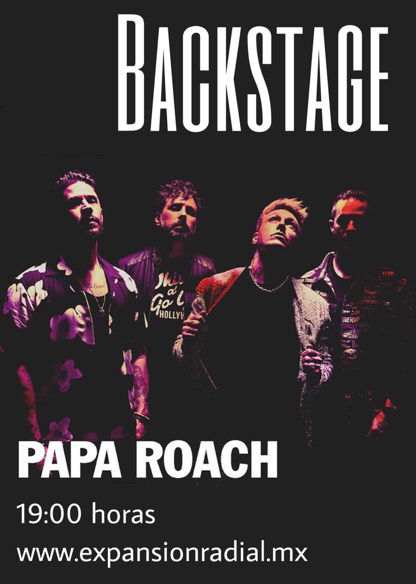 Hoooy en Backstage les hablaré de <a href="/paparoach/">Papa Roach</a> 🤟🏻 19:00 hrs bit.ly/LPCDMXMTYGDL22