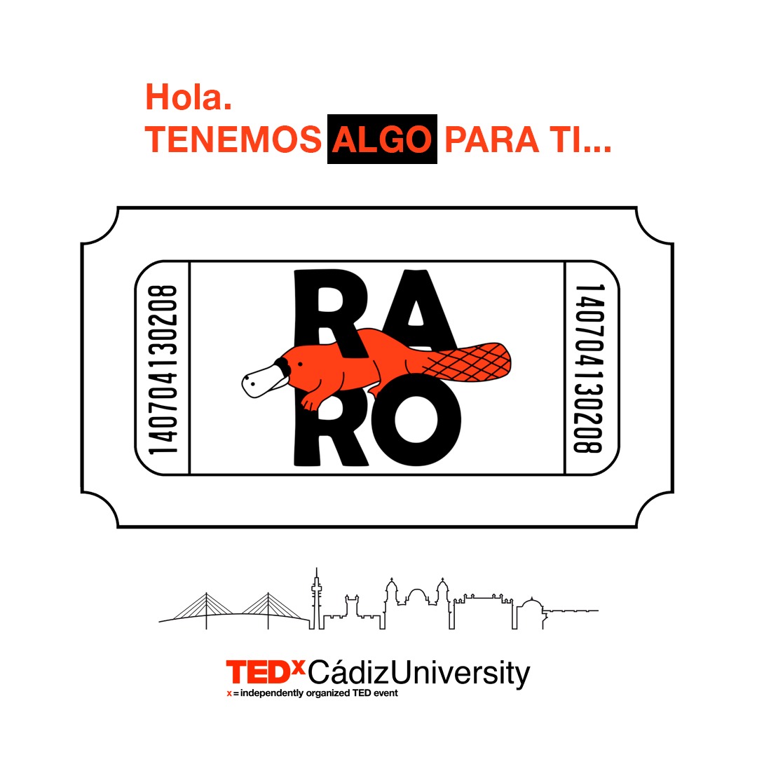 TEDxCadizUni's tweet photo. 🔴 ¿No te parecía que estábamos haciendo las cosas demasiado normal?

¿Hay algo más #RARO que sacar algunas entradas pocos días antes del evento? 😏🎟

¡HAS LEÍDO BIEN! Si te has quedado sin entradas para #TEDxCadizUniversity, ¡corre a Tickentradas! 👇🏼
 https://t.co/Q7utvI8Ymz https://t.co/VCBvVCu6Mh