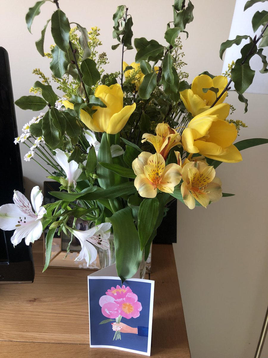 HelenHelmac1's tweet photo. Mums prize she received for international women’s day, &amp; being my inspiration. She was so happy to receive them. I’m even happier as I was able to visit her today as the home is out of lockdown, for now🤞🏻💐💛  Thank you @WeAreMV_ @EmmaMcquilkin https://t.co/KhJwEyRmI7