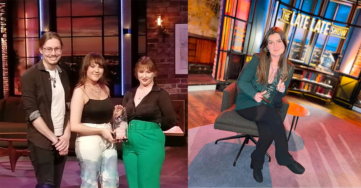 DkIT_ie's tweet photo. DkIT are thrilled to report two prestigious wins for their BA(Hons) Film and Television Production students at the 2022 Royal Television Society Awards. Read the full story: https://t.co/g0kzeYMY5w #awardwinners #filmtvproduction https://t.co/uVFazjkvZL