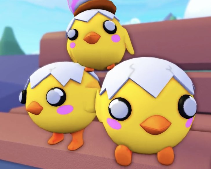 0verlookRP's tweet photo. Here is a look at the *CHICK STACK* pet which will be available in the wishing well during the Easter Event that is arriving in April!! 🐥💛 https://t.co/y41gnNRgmU