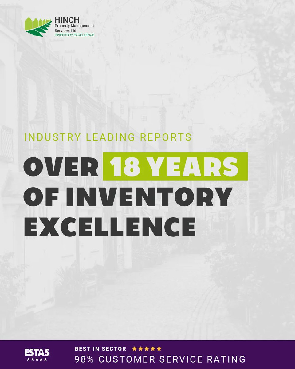 There are so many reasons you should choose Hinch ✅

⭐️ Over 18 years of inventory excellence 
⭐️ 5-star rating from 98% of clients
⭐️ A team with direct landlord experience 

If you’re a letting agent or landlord who needs help with inventory reports, get in touch today!