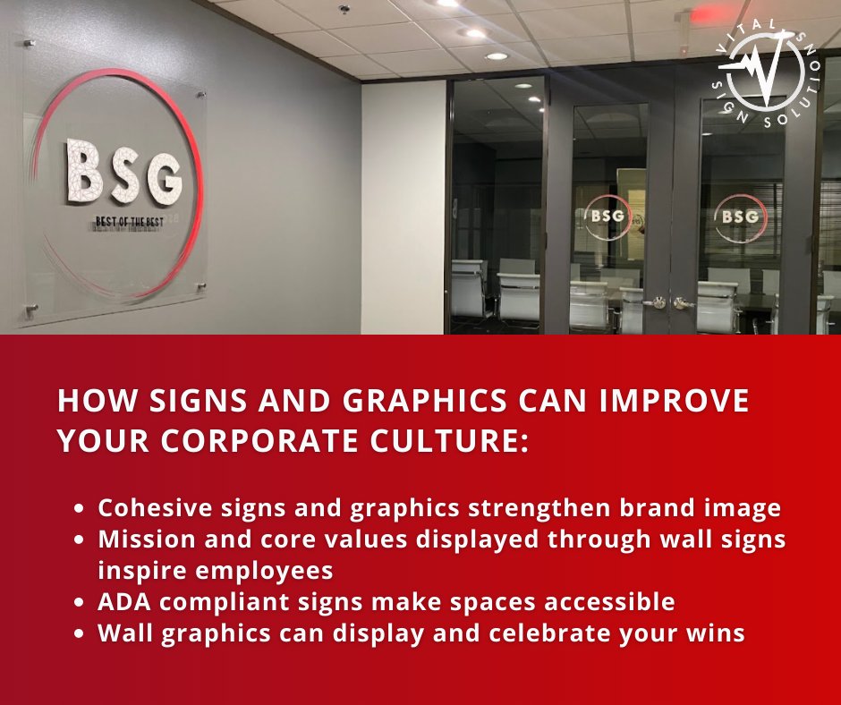 VSignSolutions's tweet image. Ready to improve your company culture? Book your free consultation with our branding experts in the Fulshear area:  

☎️346-307-7557 
vitalsignsolutions.com 

#vitalsignsolutions #houstonsigns #katytx #fulshearsigns #fulshear #houston #signmaker #signage #branding #marketing