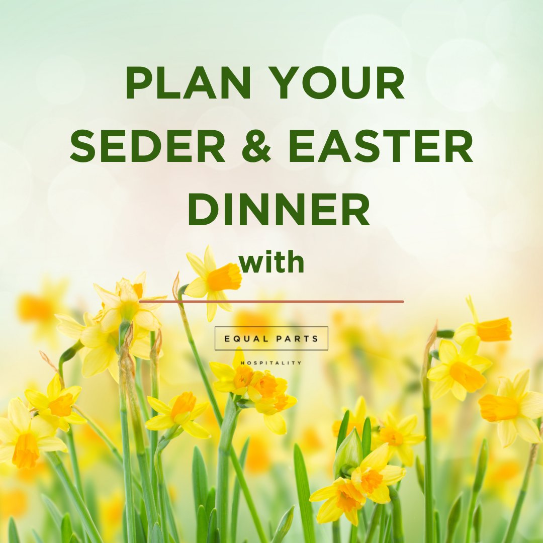 Plan a beautiful Seder or Easter dinner with the help of Equal Parts Hospitality. 🐇

You can now pre-order a delicious dinner for pickup by visiting equalpartsevents.ca!

Available April 15th to 17th for pickup at The Diplomat Restaurant &amp; Bar from 12-4pm.