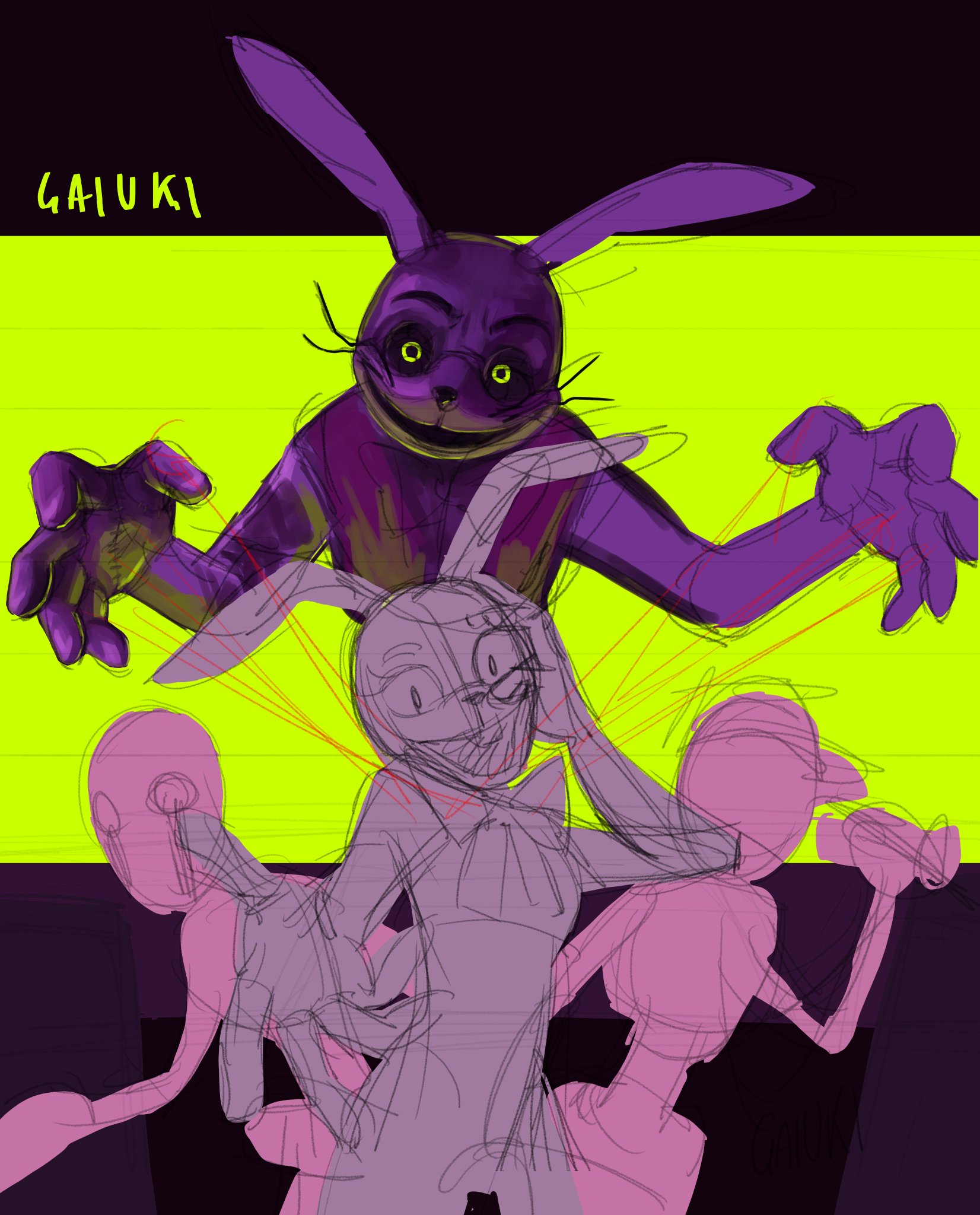 Gaiuki-COMMISSIONS OPEN on X: wip fanart of glitchtrap and vanny #FNAF  #fnafsecuritybreach  / X