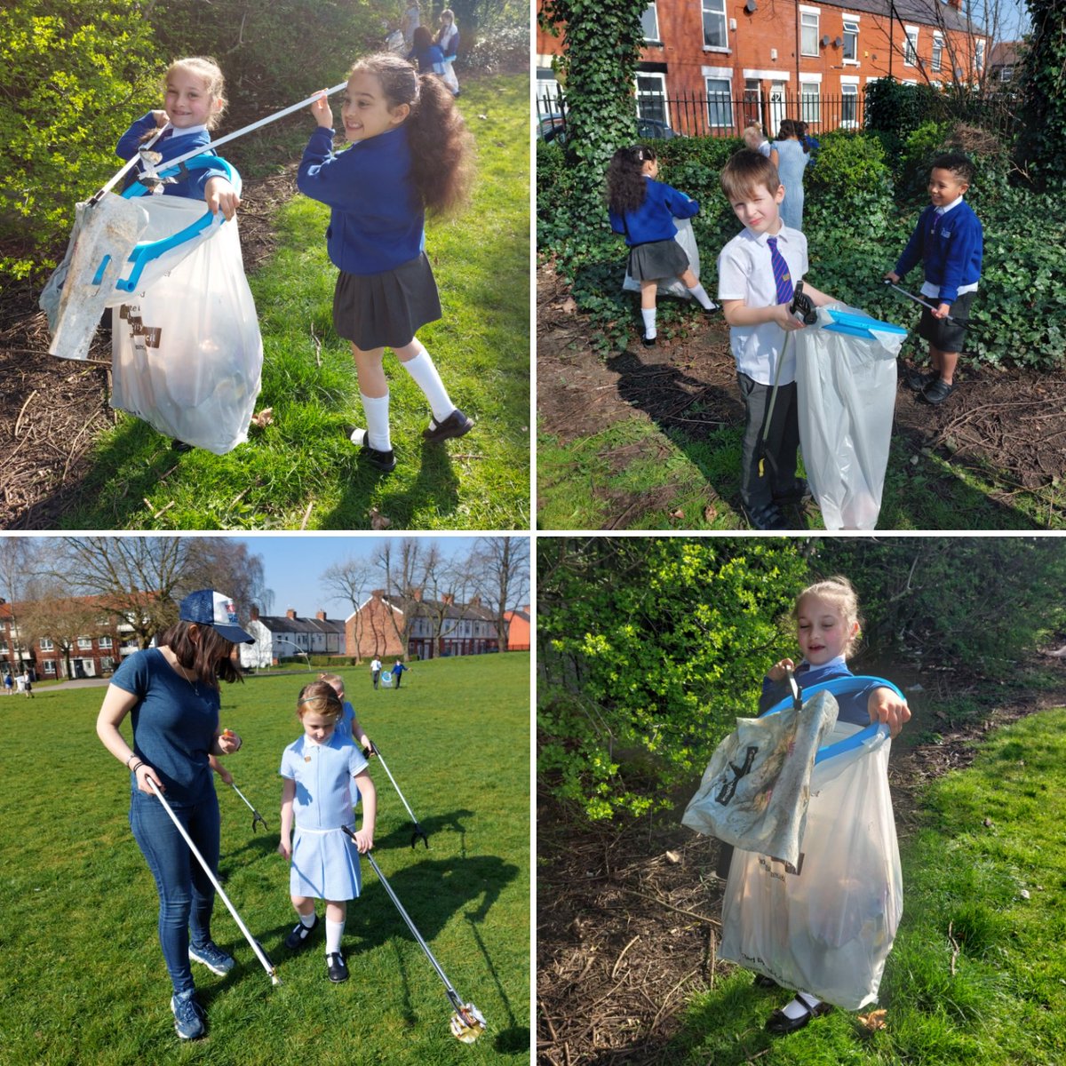 holycrossAS's tweet photo. Thank you to @KidsVplastic for visiting us today! Year 2 were so excited to meet Amy and thoroughly enjoyed their litter pick ๐ฏ The rest of the school learnt so many shocking facts about plastic pollution thanks to Amy ๐ #HCASeco #BePlasticClever #PlasticCleverSchools https://t.co/Eox3IkgLfS