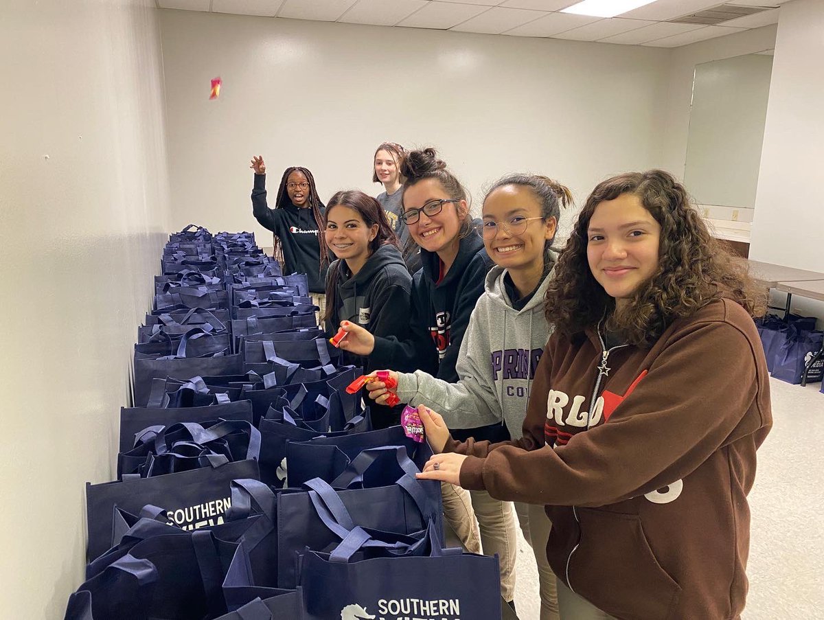 Students from Cheer, Leadership, and JROTC volunteered at the Southwest Mobile County Chamber of Commerce today to help get ready for next week’s First Responder Appreciation Luncheon.