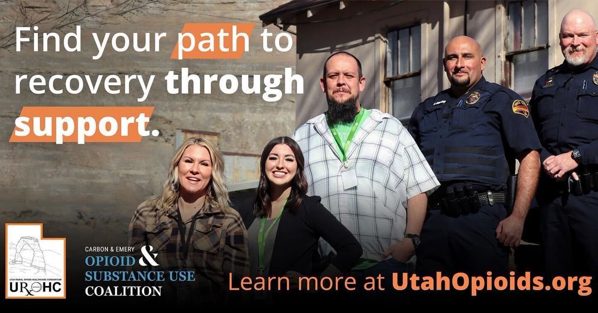 So proud to see our Price peer recovery coaches, Mersades Morgan and Kris Henderson, representing the voices of people with lived experience of substance use recovery in rural communities across the state. Look out for this billboard next time you're on Highway 10!