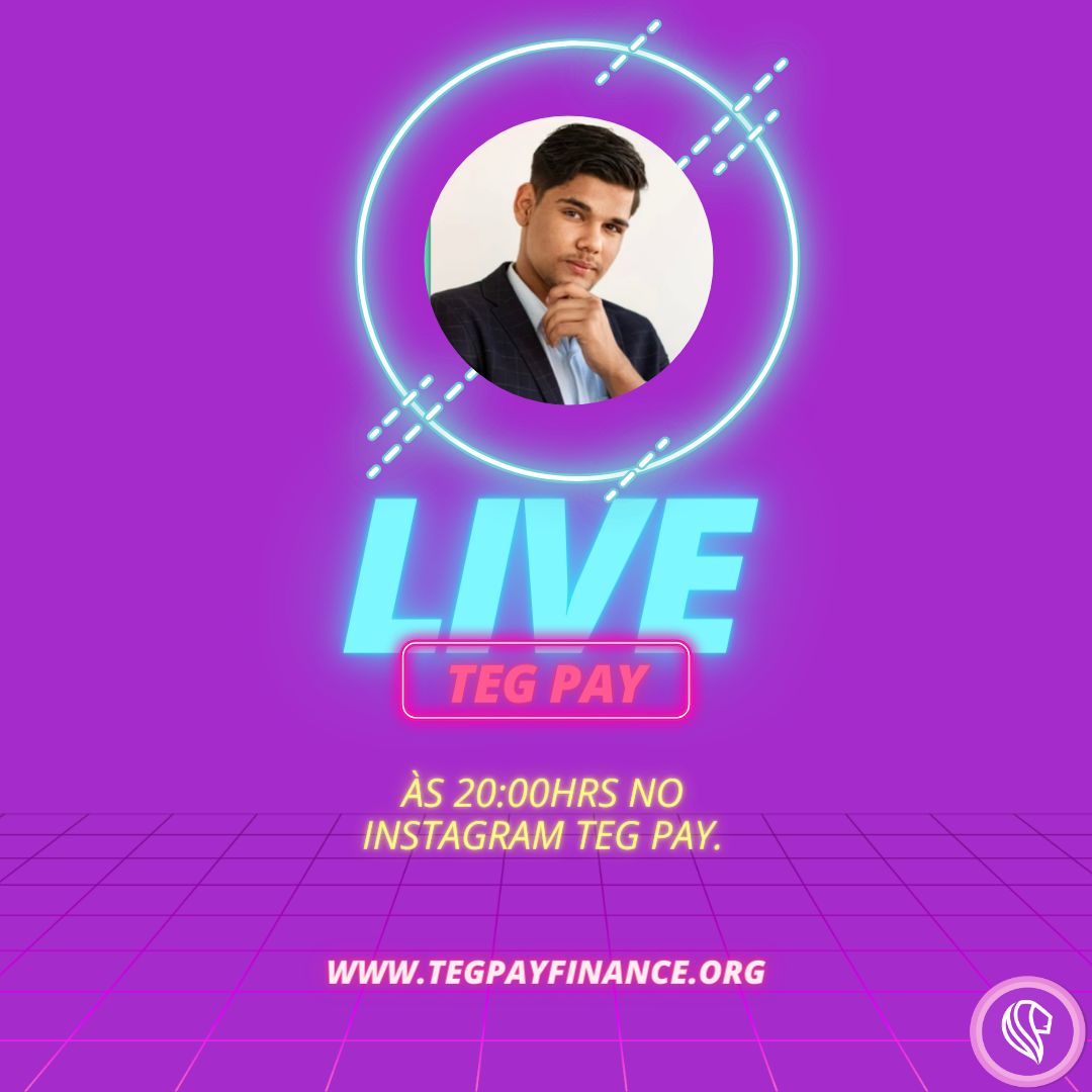 pay_teg's tweet photo. Sextou com #tegpaylive .Às 20:00hrs no Instagram, com Ceo Thiago Negreiros. https://t.co/8y9cDyRwm5