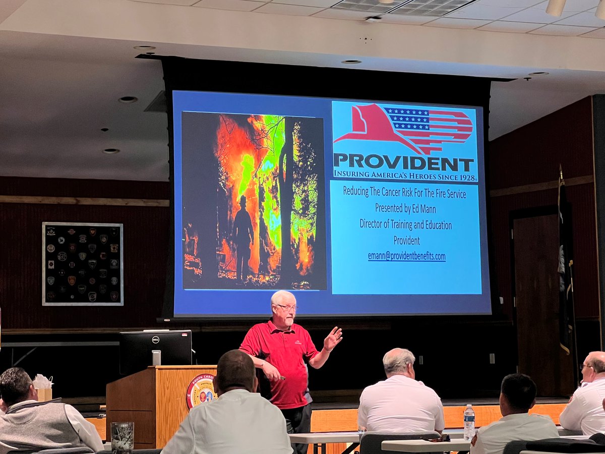 provident__ins's tweet image. Chief Ed Mann, Provident's Director of Training &amp;amp; Education, taught his Cancer Risk Reduction Seminar earlier today at the South Carolina Fire Academy event hosted by the @scfirefighters. 

#ExtinguishCancer #ENDFirefighterCancer #SCSFA #ResponderTraining #ProvidentInsurance