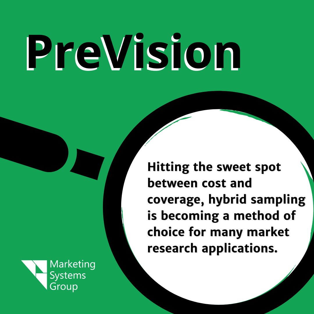 MarketingSysGrp's tweet photo. Learn more about this affordable alternative that offers both practicality and reach here:
https://t.co/0isdN9dxyT
#PreVision #HybridSampling #DataScience #MRX https://t.co/VwDgJBvV6Z
