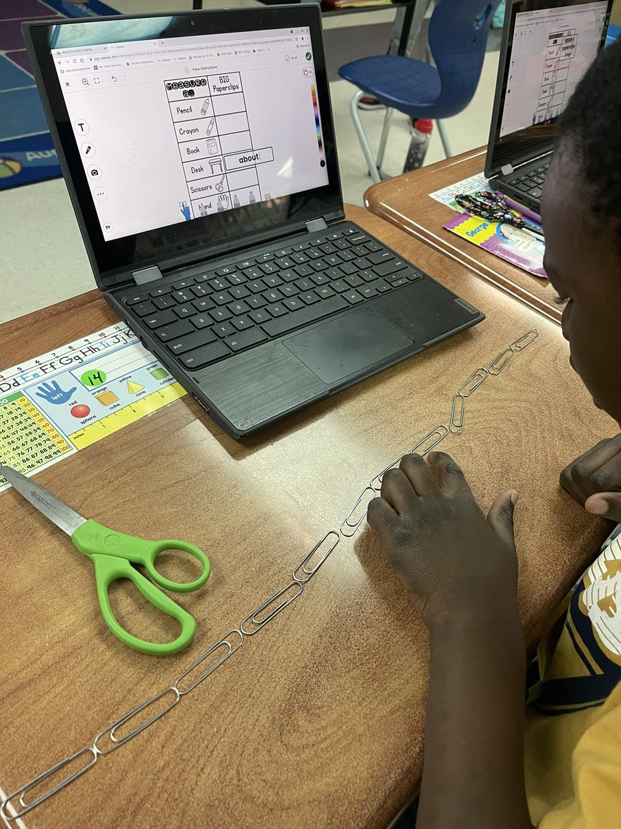 MrsHutsonsClass's tweet image. An afternoon of Nonstandard Measurement 📎 📎 @Seesaw #MathMattersToo with my Second Graders today @RoseHill43068.