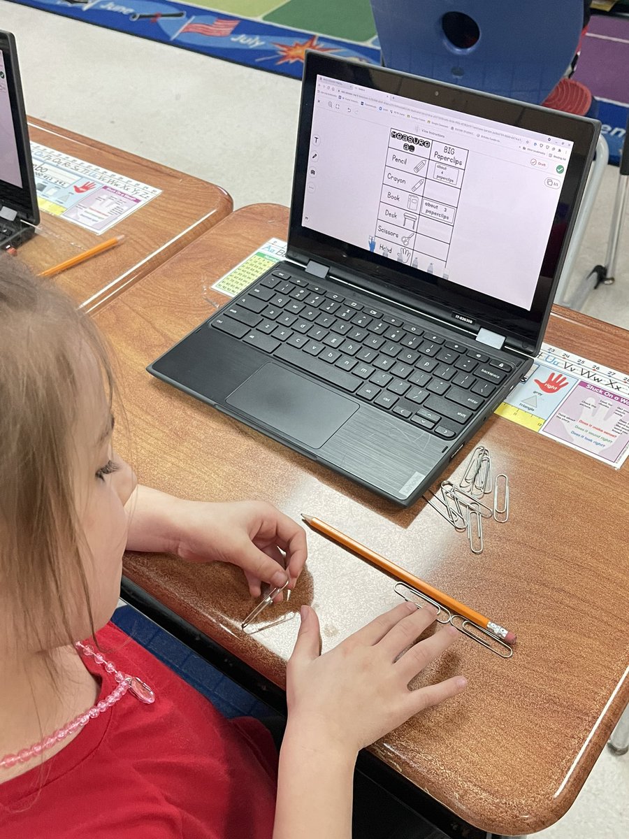 MrsHutsonsClass's tweet image. An afternoon of Nonstandard Measurement 📎 📎 @Seesaw #MathMattersToo with my Second Graders today @RoseHill43068.