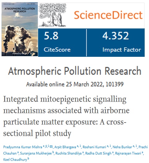Most happy to share that work from our laboratory has been published today in "Atmospheric Pollution Research". lnkd.in/d499Bx8j.