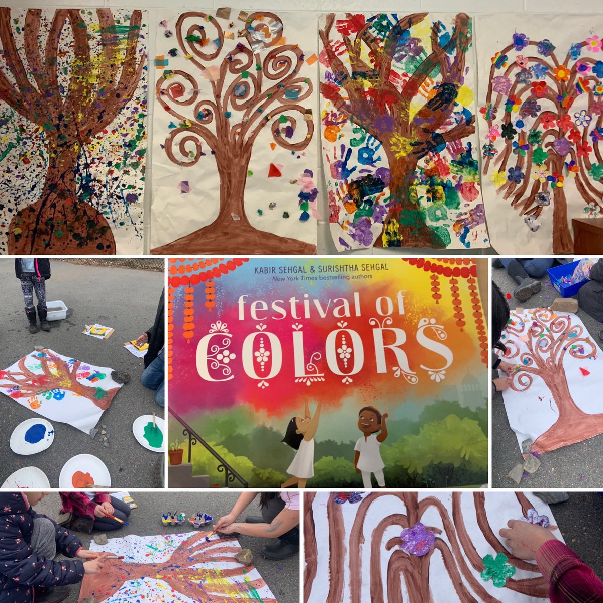 This week we had fun getting messy, working through some colourful spring art stations outdoors, while learning about Holi, The Festival of Colours! <a href="/KCAKentville/">KCA</a>