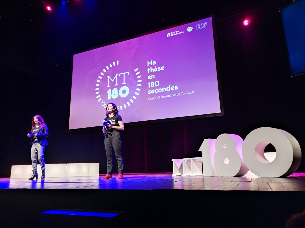 ClaireGislon's tweet photo. [MT180 - Finale Toulouse] 🔴
Heureuse d'être présente ce soir à la finale régionale #MT180 avec @ChloeCalmettes VP affaires doctorales @UT1Capitole pour soutenir les jeunes talents de la recherche ! https://t.co/MajXyWLx0k