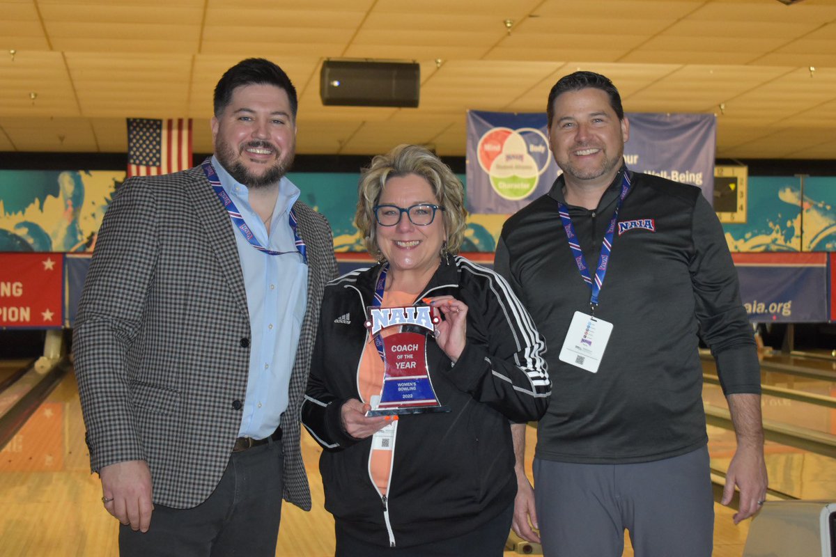 BakerAthletics's tweet photo. WBOWLING: CONGRATULATIONS to head coach Cheryl Keslar for being named the NAIA NATIONAL WOMENS’S COACH OF THE YEAR!!! https://t.co/6FvelZJJxC