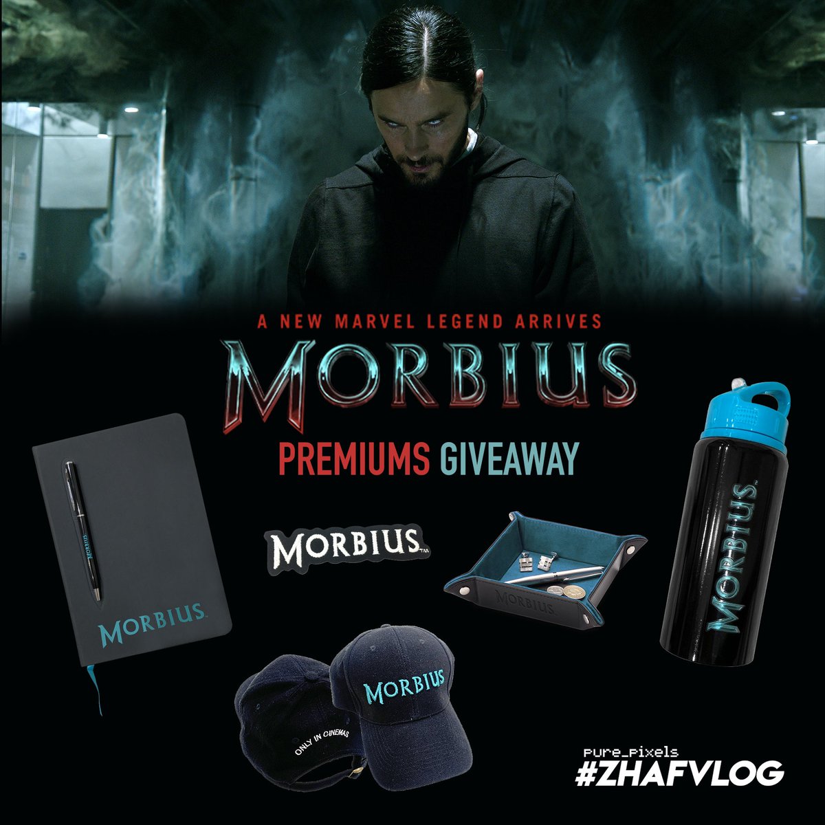 purestpixels's tweet photo. MORBIUS
Premiums Giveaway!

10 x Morbius Glow In The Dark Patch
10 x Morbius Catchall Tray
8 x Morbius Notebook with Pen  
10 x Morbius Cap
5 x Morbius Colour Changing Container
https://t.co/5hs0a4cVv6

#ZHAFVLOG #MulutPuakaGiveaway #MulutPuakaPremiere #MorbiusMY https://t.co/EMmKIuHprU