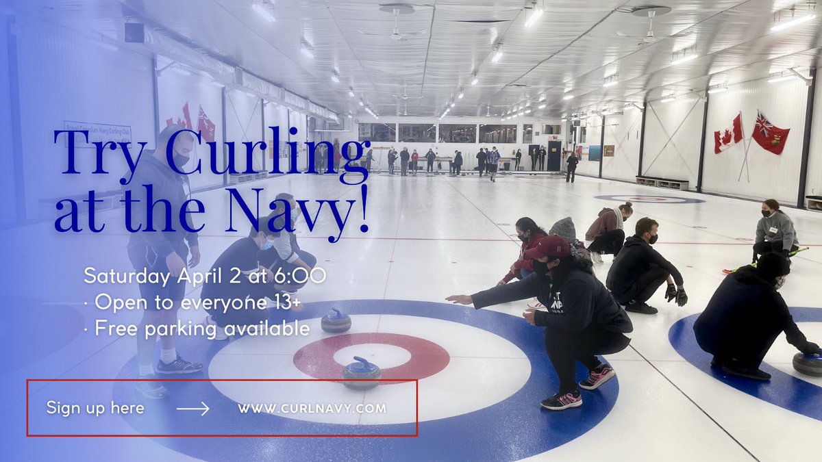 RCN (Navy) Curling (@rcncurling) on Twitter photo 🥌 Feeling inspired by <a href="/TeamGushue/">Team Gushue</a>? Want to be the next <a href="/EinarsonTeam/">TeamKEinarson</a>? (We don’t blame you, so do we.) 
🥌 Come try Canada’s favourite non-hockey sport on April 2nd when our experienced coaches will take you through the basics of the game. 
Sign up here- bit.ly/3uvRhK6 🥌 Feeling inspired by <a href="/TeamGushue/">Team Gushue</a>? Want to be the next <a href="/EinarsonTeam/">TeamKEinarson</a>? (We don’t blame you, so do we.) 
🥌 Come try Canada’s favourite non-hockey sport on April 2nd when our experienced coaches will take you through the basics of the game. 
Sign up here- bit.ly/3uvRhK6