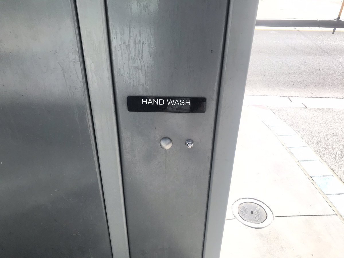 Public restroom in San Diego, CA. Of course it’s called the Portland Loo. -1. +2 for these being great ideas. -1 for being unsure what happens when people lock themselves in these. +1 for gender nootch because I mean, it’s 2022. Have to. +2 for covid unfriendly hand wash. 3/5.