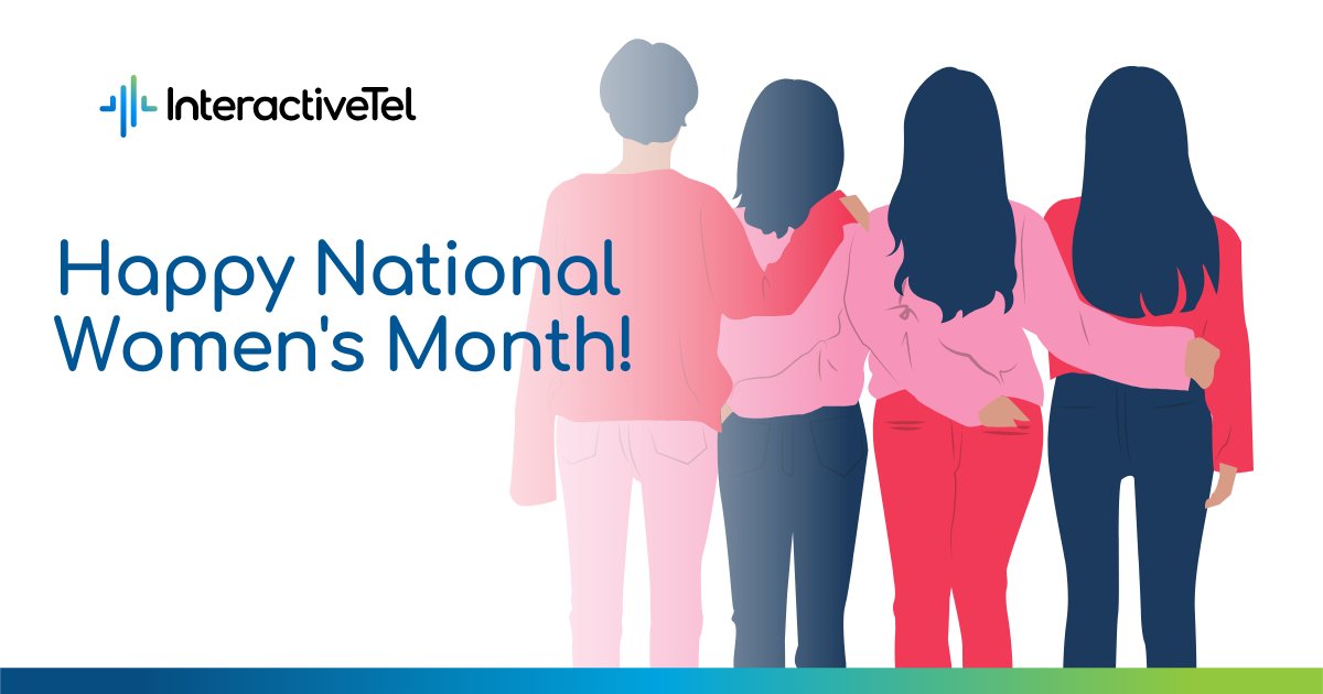 InteractiveTel's tweet image. As Women’s History Month comes to a close, we’d like to take a moment to recognize all of the amazing #women who make InteractiveTel great! Whether you are working directly alongside us or cheering us on from the sidelines, you are appreciated every day -- all year long!