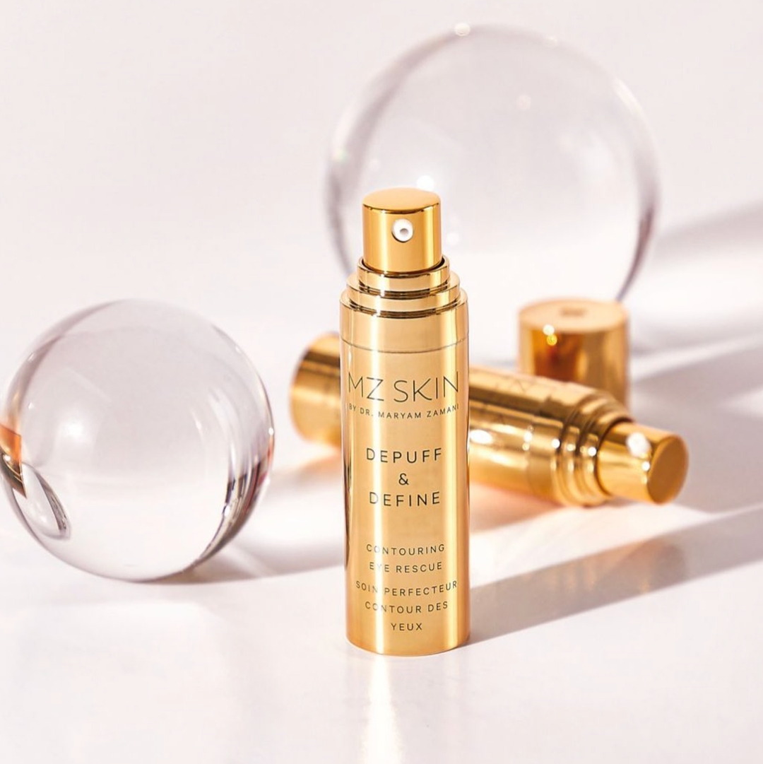 The MZ Skin® DEPUFF &amp; DEFINE Contouring Eye Rescue cream contains a blend of hyaluronic acid, tetrapeptide and caffeine complex. The tetrapeptide improves lymphatic circulation around the eye area, reducing puffiness, whilst preventing skin sagging.
 skinstation.co.uk/about-mz-skin/…