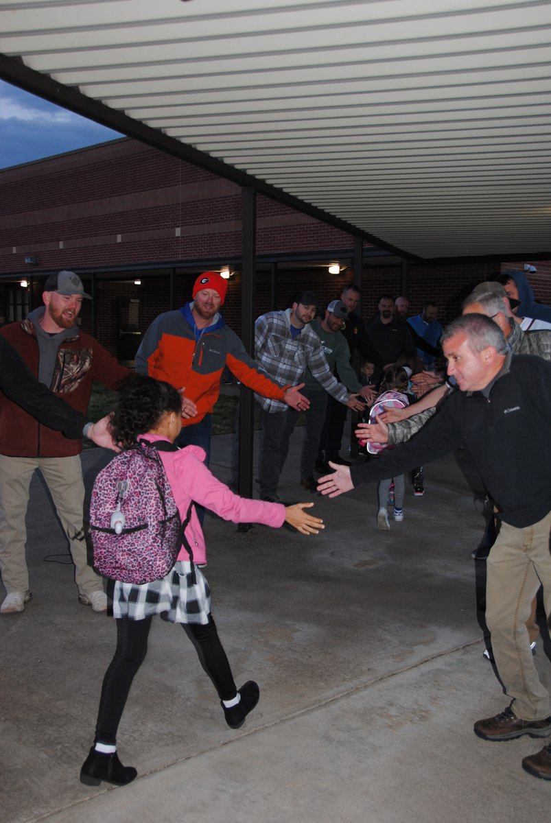 claytoncougars's tweet photo. Our first High Five Friday was a HUGE success! Thanks to all of the important men in our students' lives for coming out this morning. @CherokeeSchools #CCSDfam #CESfam #CougarNation https://t.co/Ot9lH9Ba2s