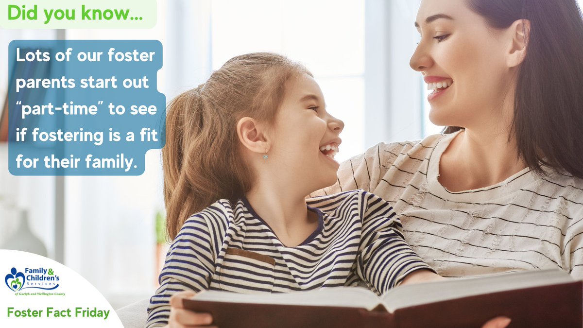 fcsgw's tweet photo. If you would like to learn more about becoming a foster parent, or would like to register for an upcoming information session, please reach out to one of our Foster & Adopt workers at 519-824-2410 or FosterandAdopt@fcsgw.org
#FosterFactFriday #FCSGW https://t.co/sqJ33cUUqs