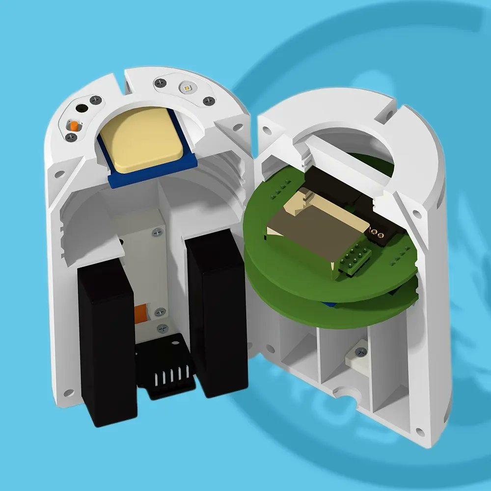 ikaruscansat's tweet photo. 🇦🇹: Heute zeigen wir euch die ersten Renderings unseres CanSats. Auf den Bildern sind gut unsere zwei Platinen, die zwei Akkus und verschiedene Sensoren zu sehen. Nähere Informationen zu den Platinen und den Sensoren folgen bald. (1/2) https://t.co/w03Oahp8qS