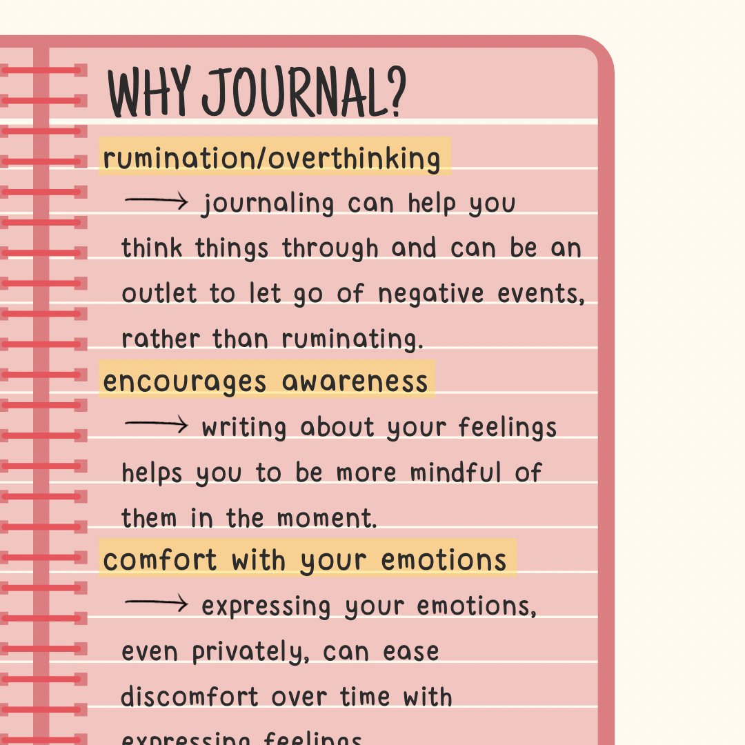 VCStressLess's tweet photo. Journaling can have so many mental health benefits! Who knew? #FridayFact https://t.co/PoXxBwk0Uy