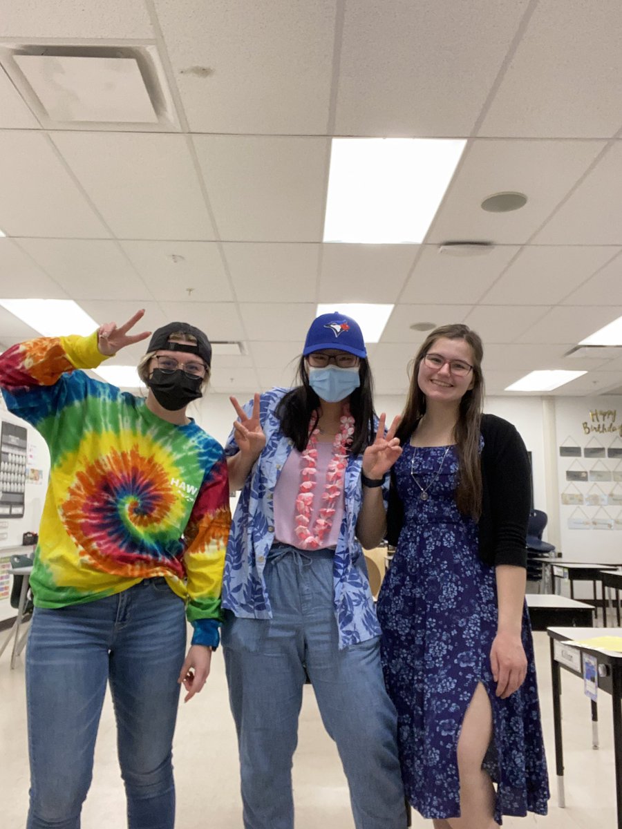 MissAshleyS2's tweet photo. POV: we’re your new teachers, we love theme days. We love it, students love it. Life’s good 👍🏻  @ULethbridgeEdu https://t.co/7K4LZLiyNG