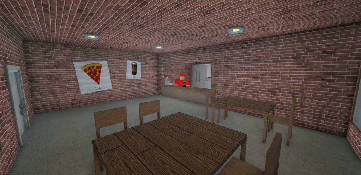 StudioZaphir's tweet photo. A fast food  
miam...🍕🥤
#Roblox #RobloxDev #robloxart https://t.co/jXEtKsHd7z